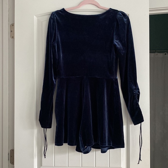Urban Outfitters Velvet Romper - Picture 4 of 5